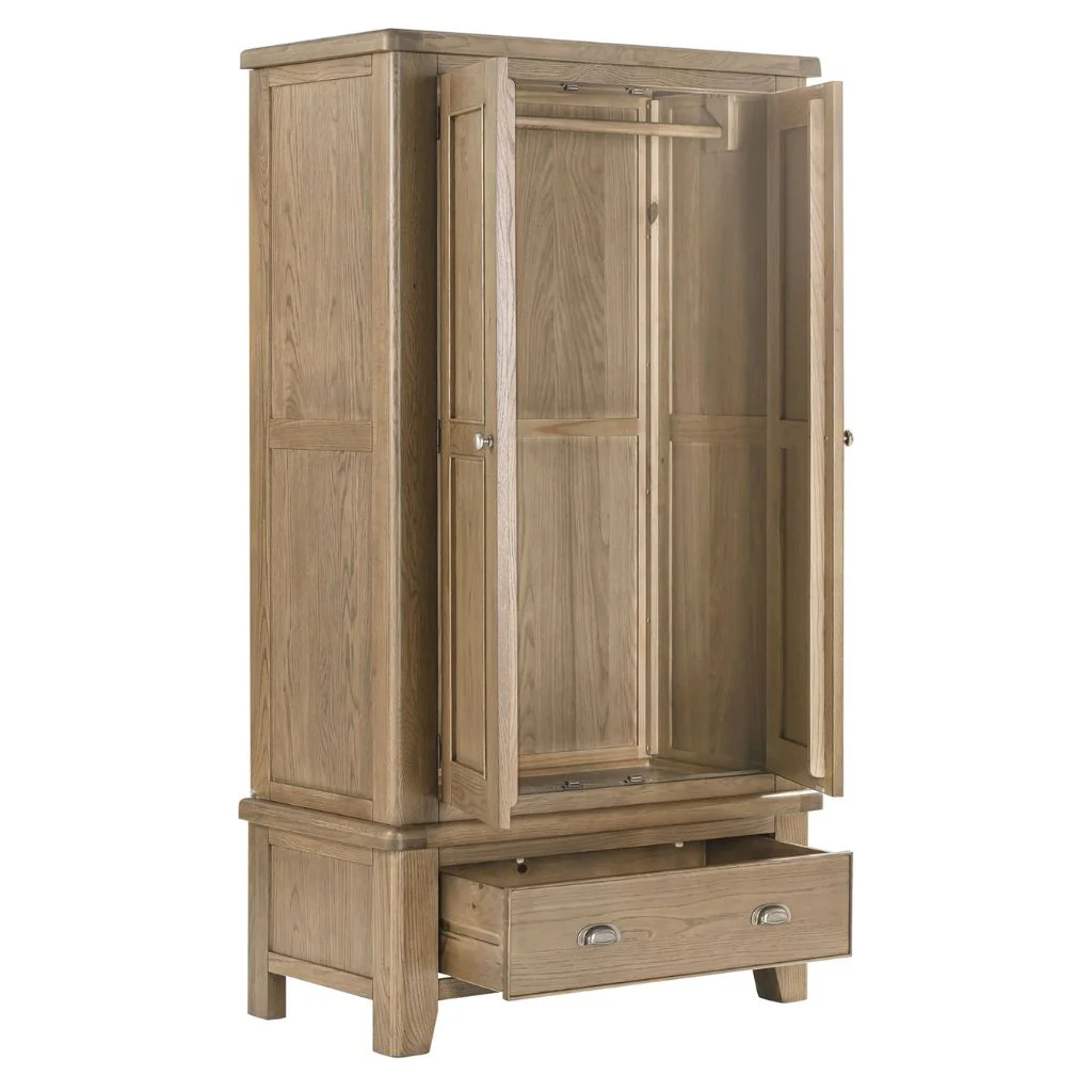 Chatsworth Oak 2 Door Wardrobe by Balmoral - Image 2