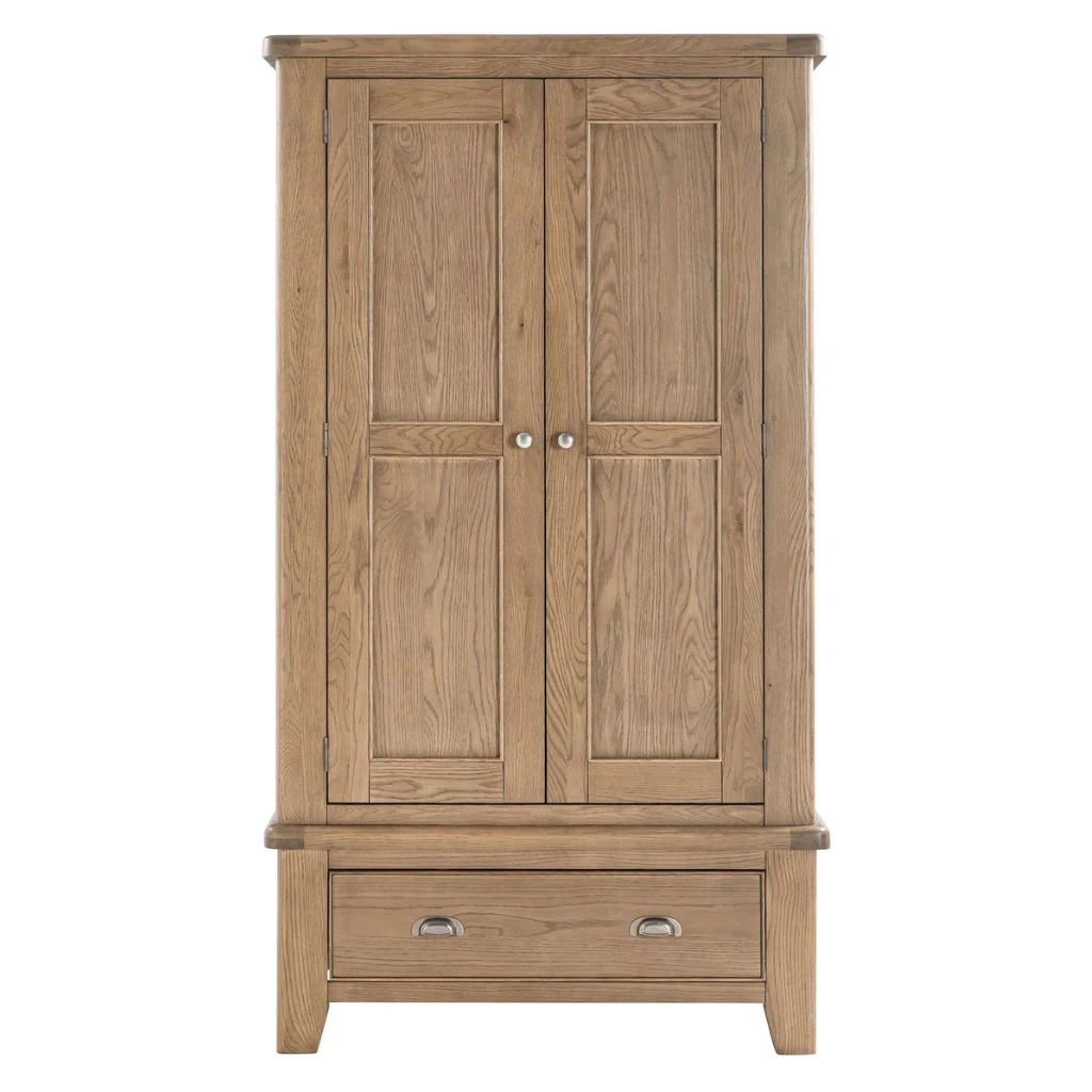 Chatsworth Oak 2 Door Wardrobe by Balmoral - Image 3