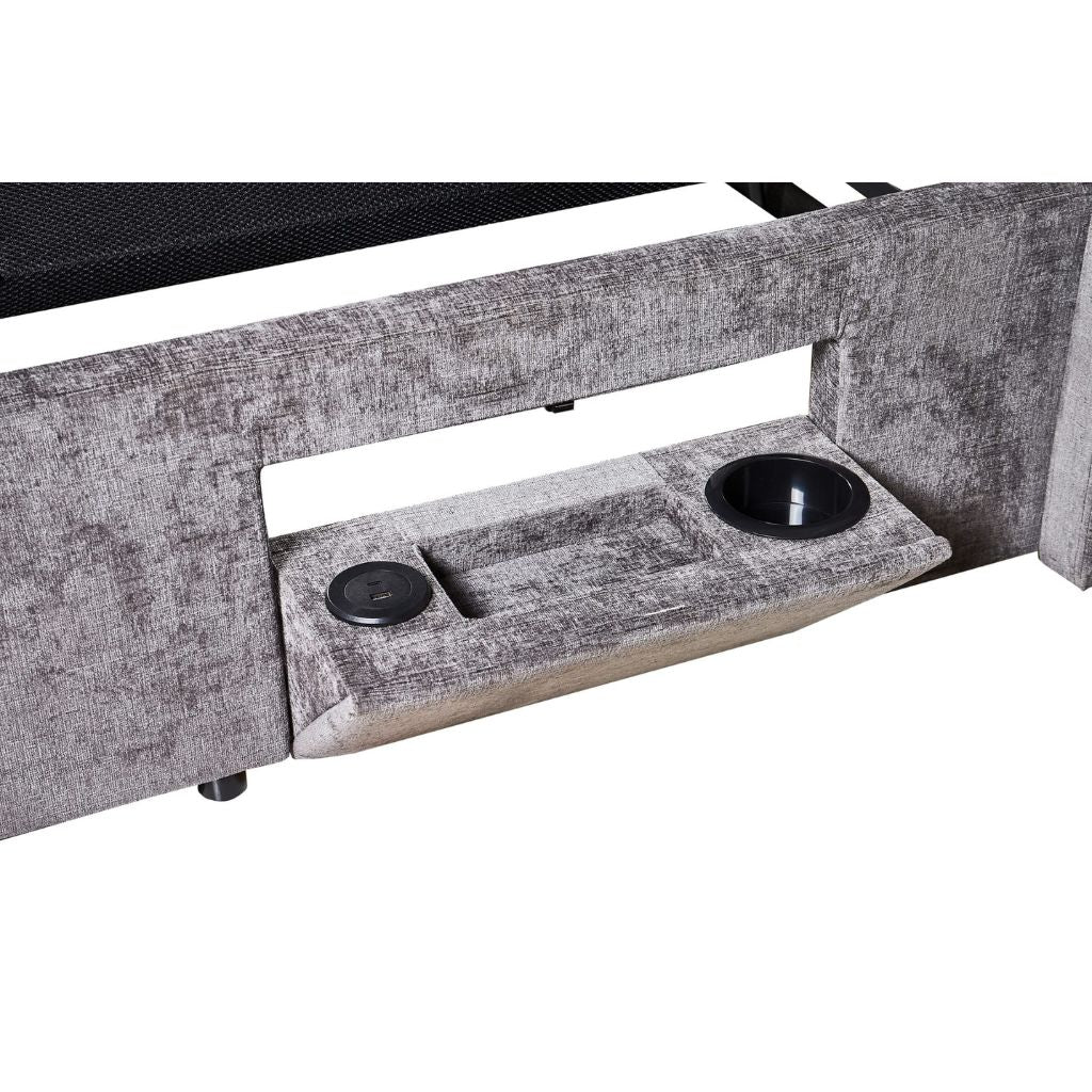 Clara Grey Side Opening Ottoman Bedframe by Honey B - Image 3