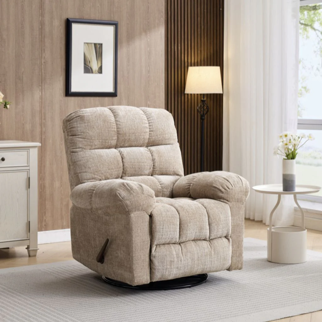 Cloud Beige Swivel Recliner by Annaghmore