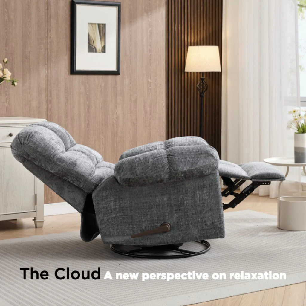 Cloud Graphite Swivel Recliner by Annaghmore - Image 2