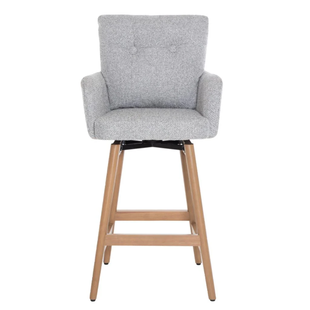 Pair of Cotswold Silver Grey Counter Stools by Annaghmore - Image 2