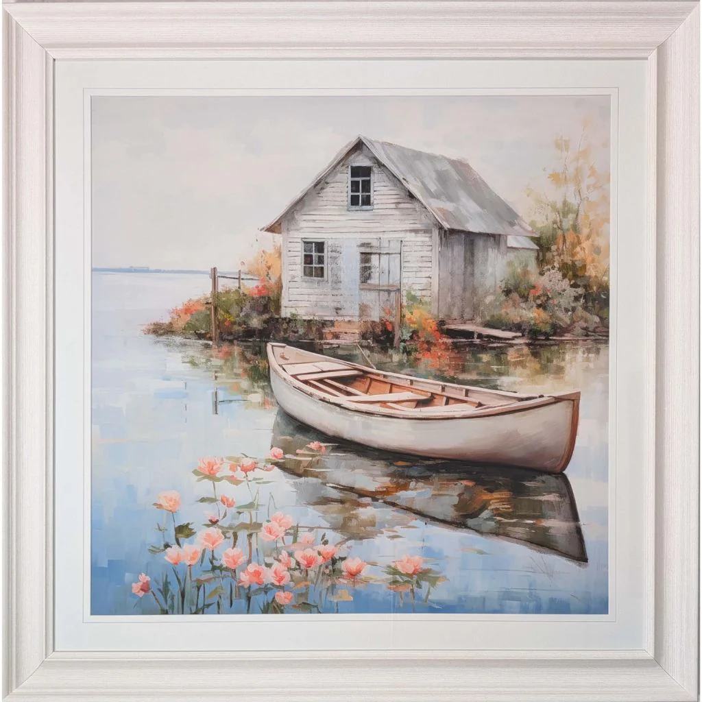 Cottage By The Beach Framed Picture by Artsource