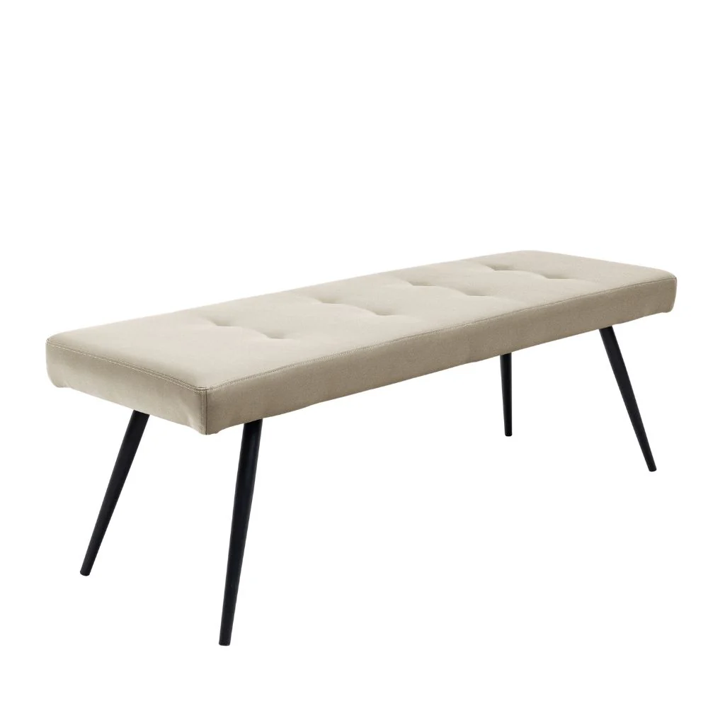 Dalmine Stone Faux Leather 1.35m Dining Bench