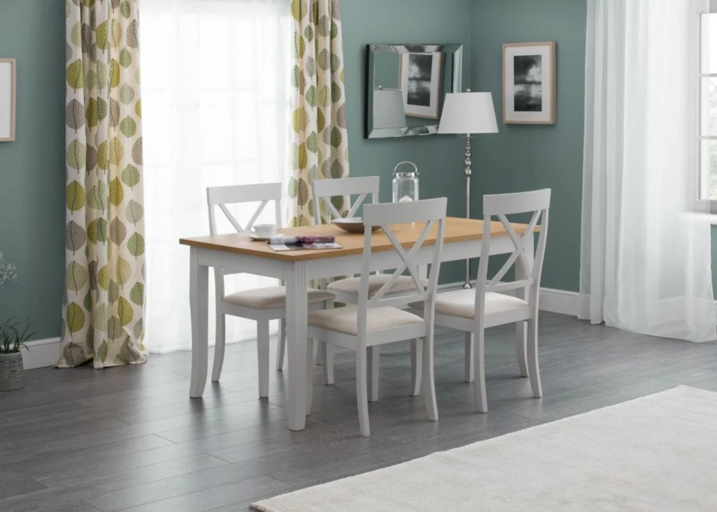 Davenport Oak/Elephant Grey Dining Range by Julian Bowen - Image 3