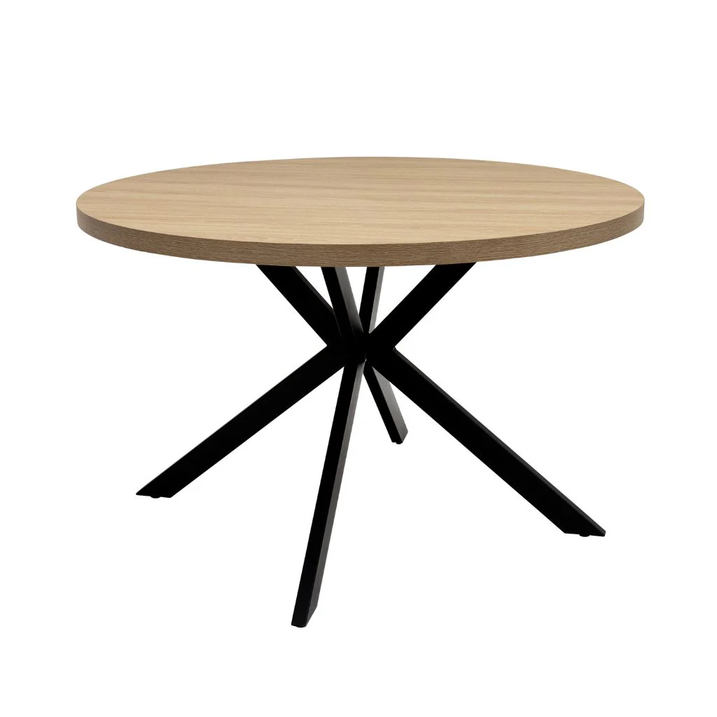 Delta 1.2m Round Oak Dining Table - Image 2