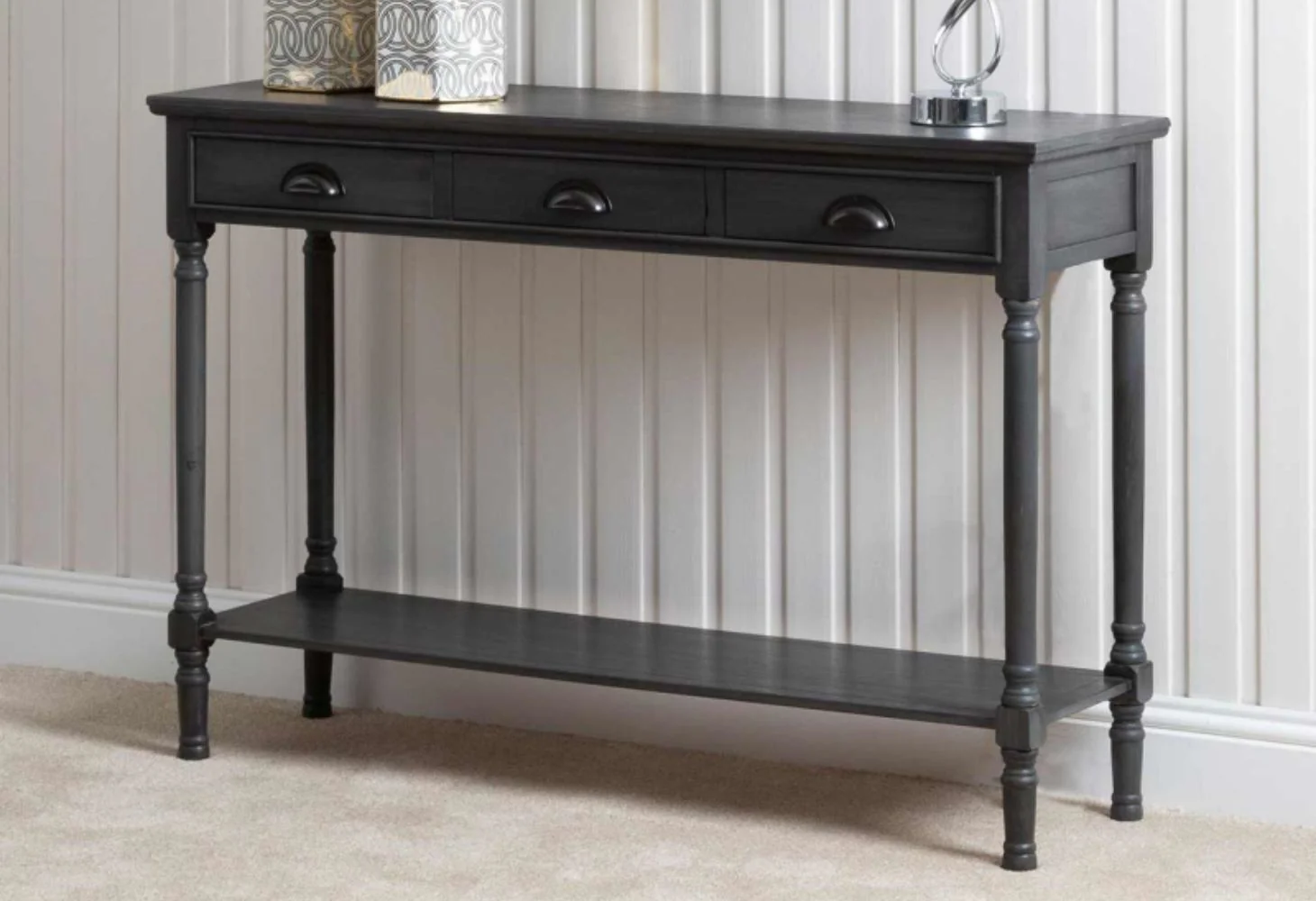 Delta Large Grey Console Table by Lina Home