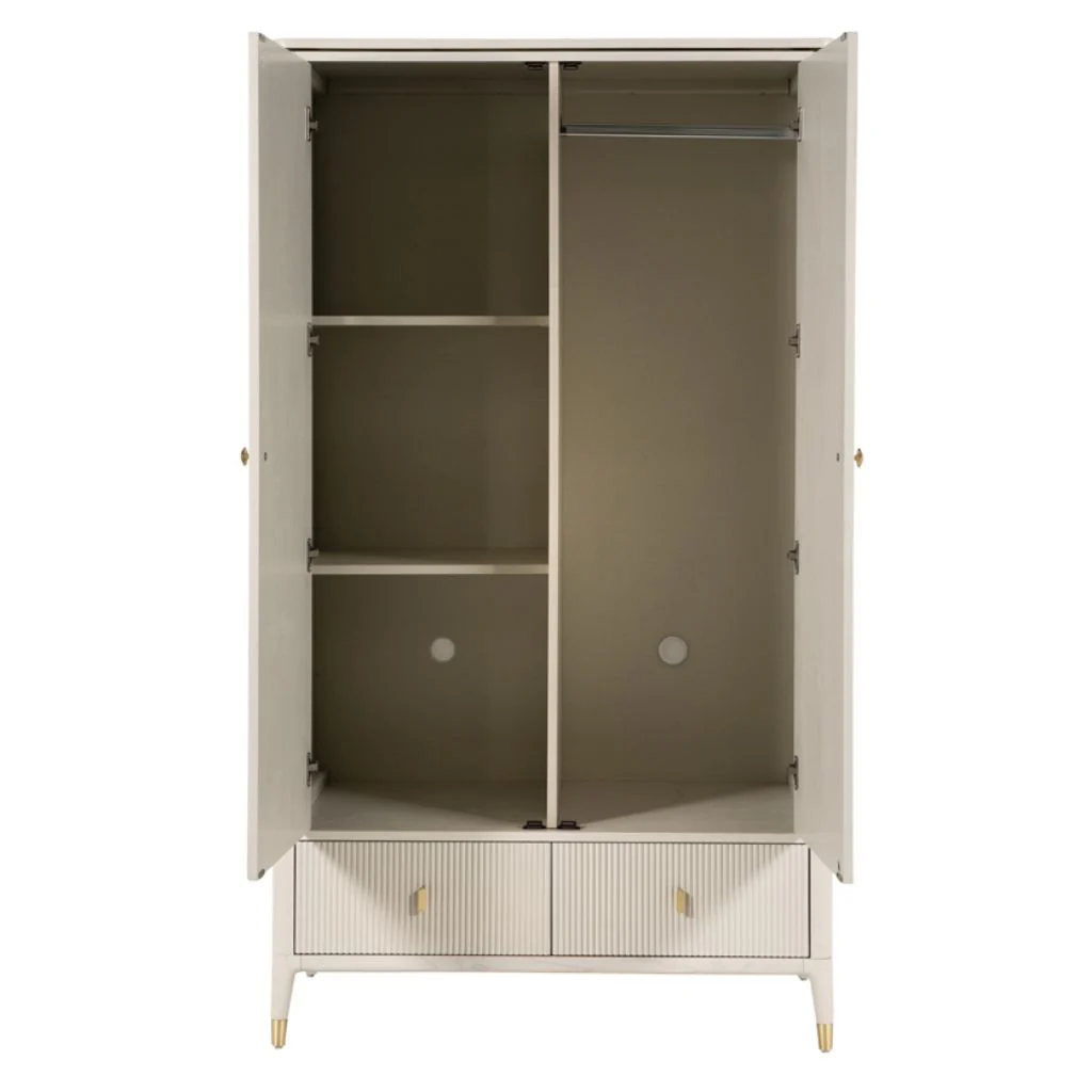 Diletta Stone 2 Door Wardrobe by Vida Living - Image 2