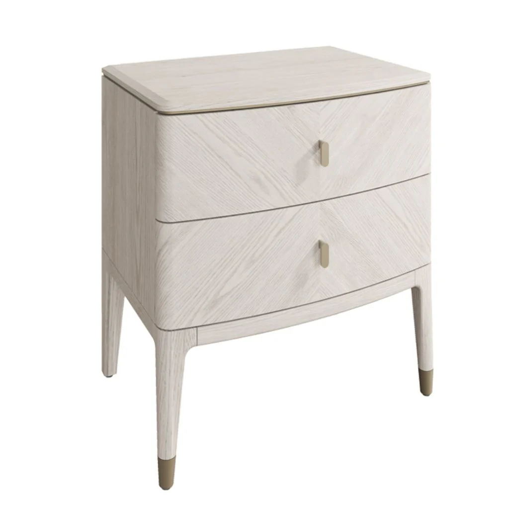 Diletta Stone 2 Drawer Bedside Table by Vida Living