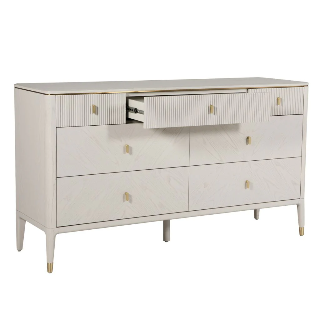 Diletta Stone 7 Drawer Chest by Vida Living - Image 2