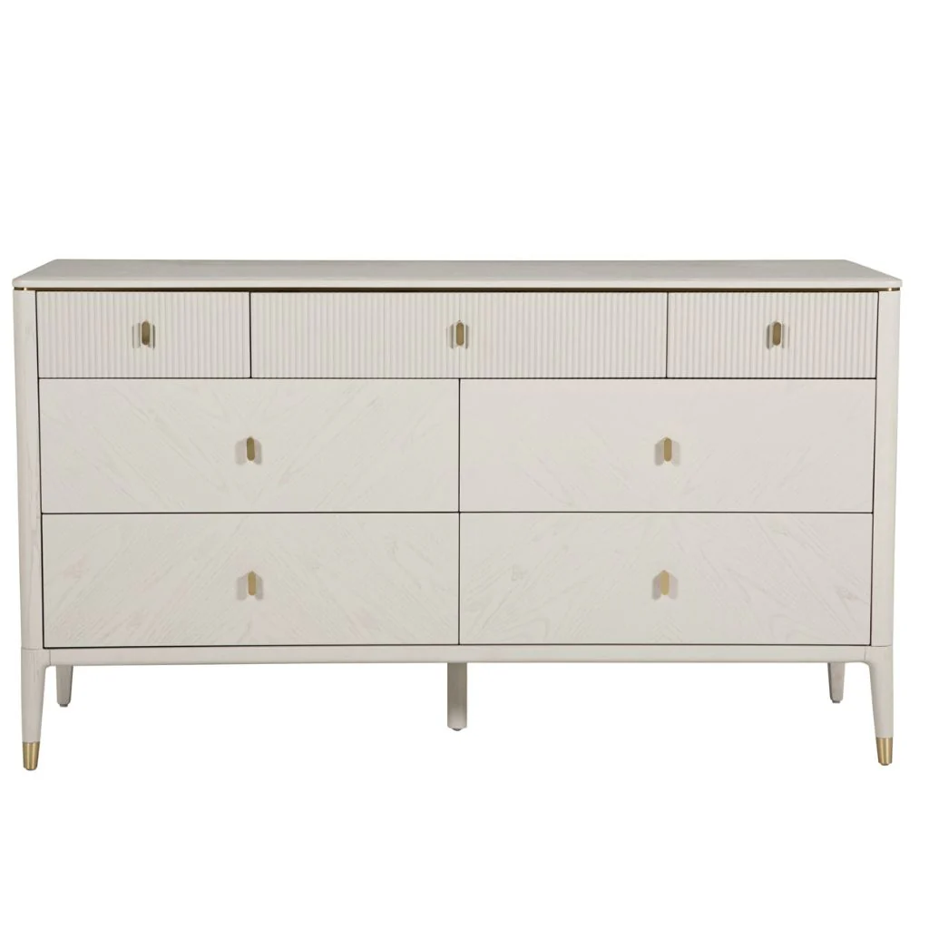 Diletta Stone 7 Drawer Chest by Vida Living - Image 3