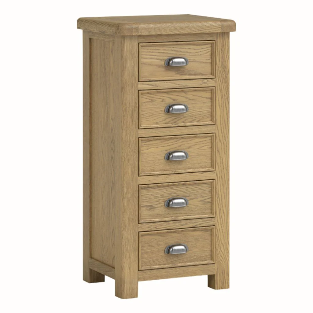 Dorchester Oak 5 Drawer Chest by Annaghmore
