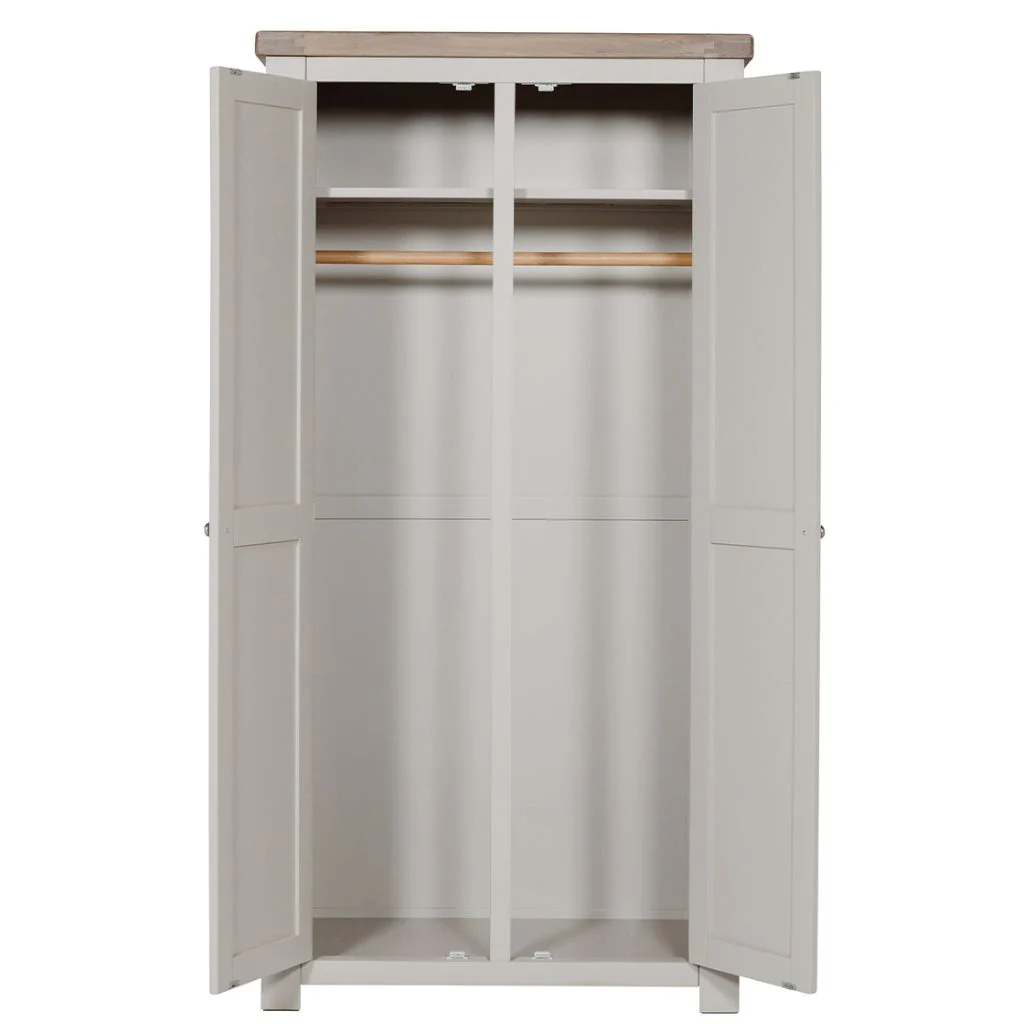 Doune Taupe 2 Door Wardrobe by Vida Living - Image 2