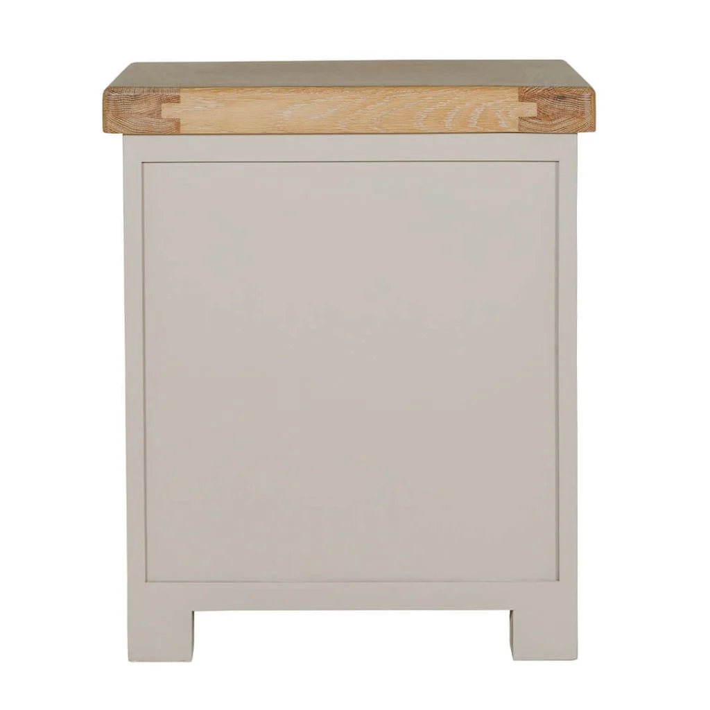 Doune Taupe 3 Drawer Bedside Table by Vida Living - Image 2