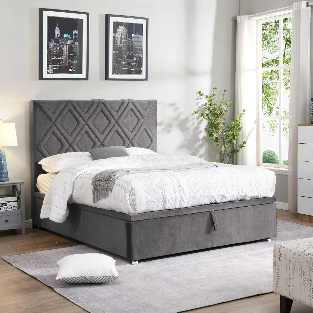 Dublin Grey Gas Lift Storage Bed by GIE