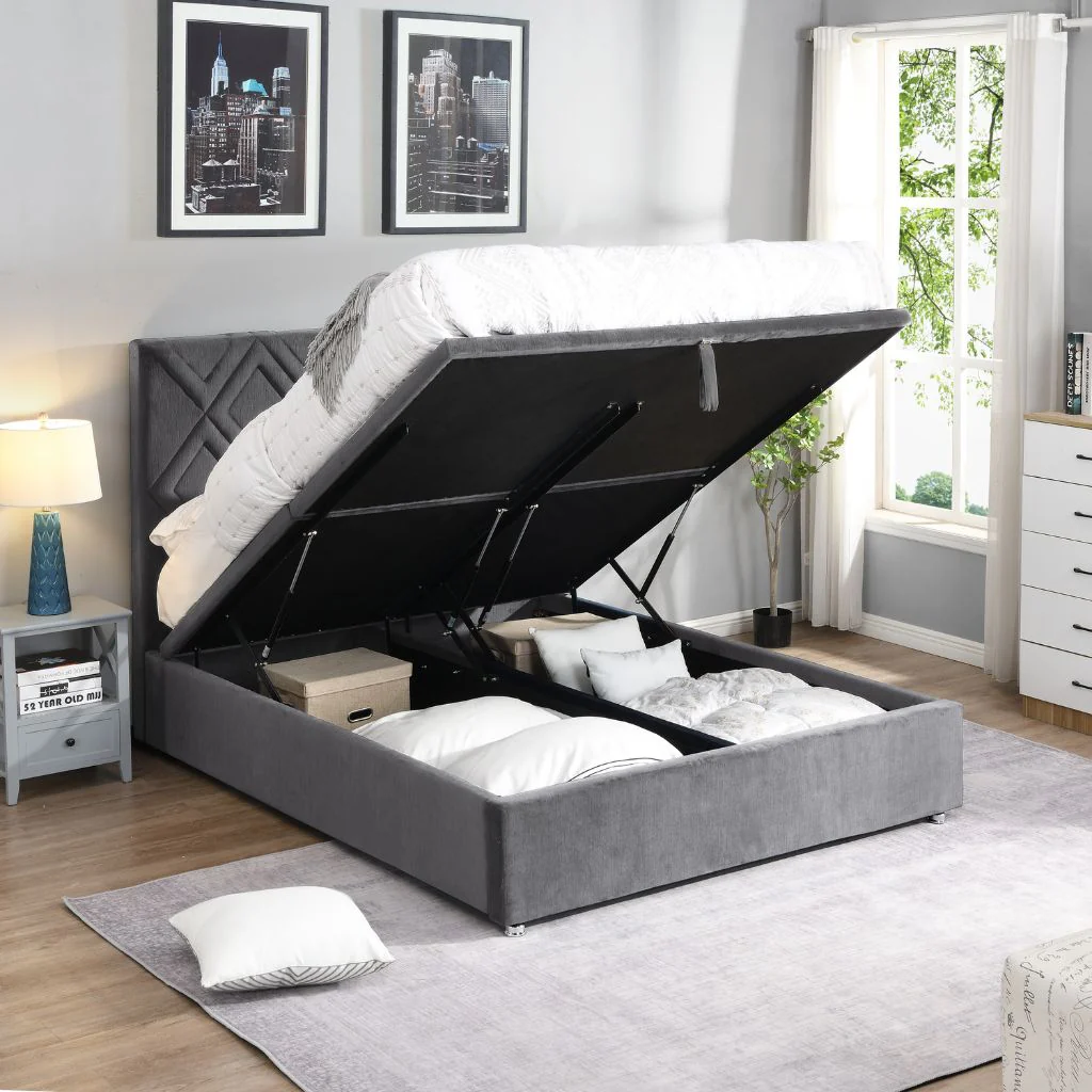 Dublin Grey Gas Lift Storage Bed by GIE - Image 2