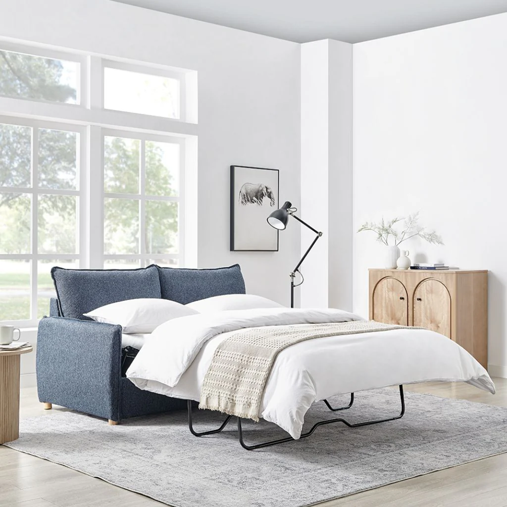 Eccles Denim Blue Sofa Bed by Derrys - Image 2