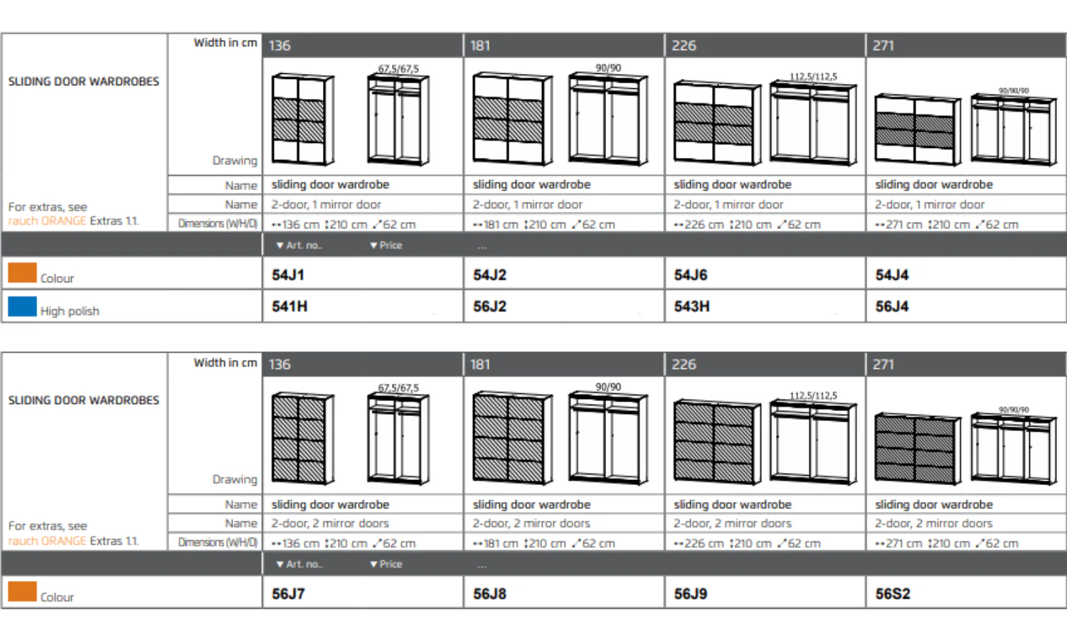Ellesse Alpine White & Sonoma Oak Hinged Wardrobe Range by Rauch - Image 3