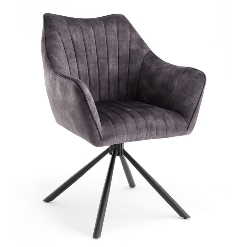 Pair of Elmer Anthracite Dining Chairs by Balmoral - Image 2