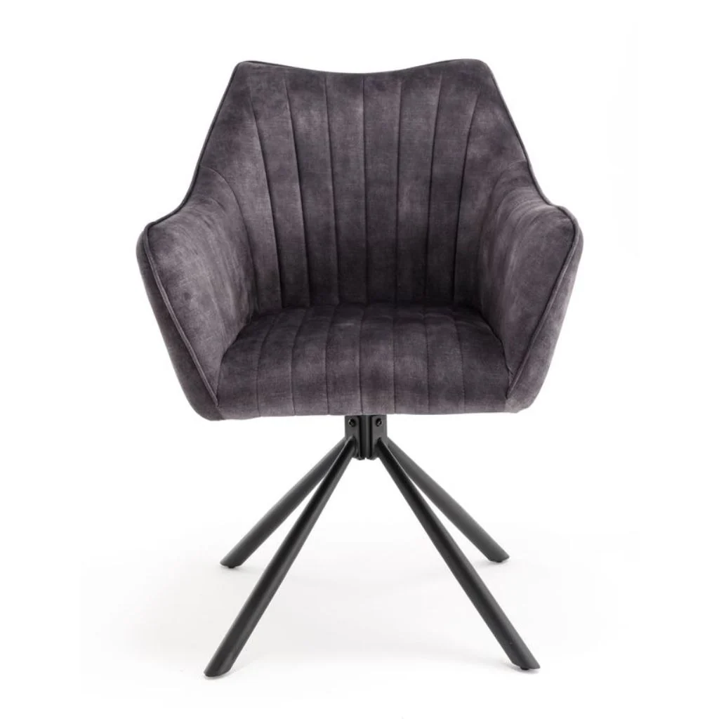 Pair of Elmer Anthracite Dining Chairs by Balmoral - Image 3