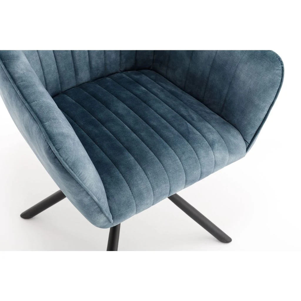 Pair of Elmer Blue Dining Chairs by Balmoral - Image 4