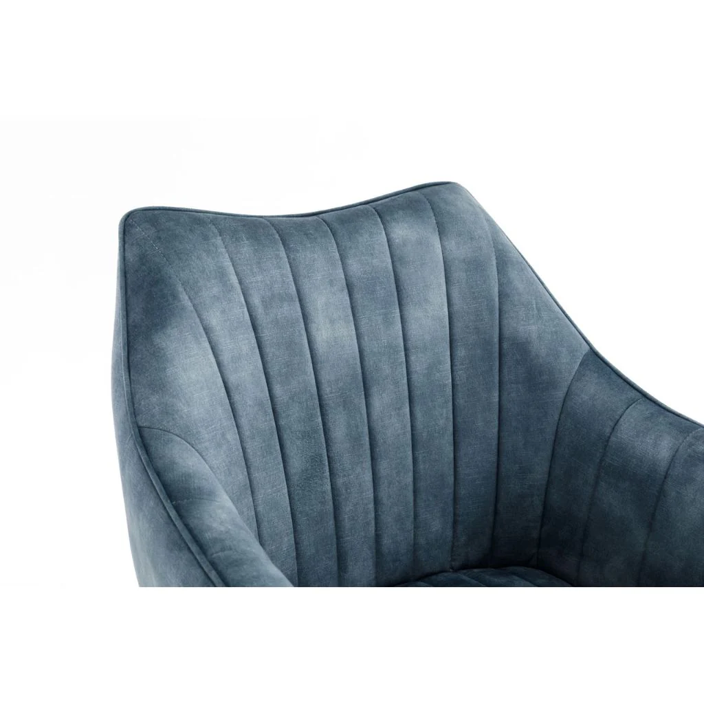 Pair of Elmer Blue Dining Chairs by Balmoral - Image 6
