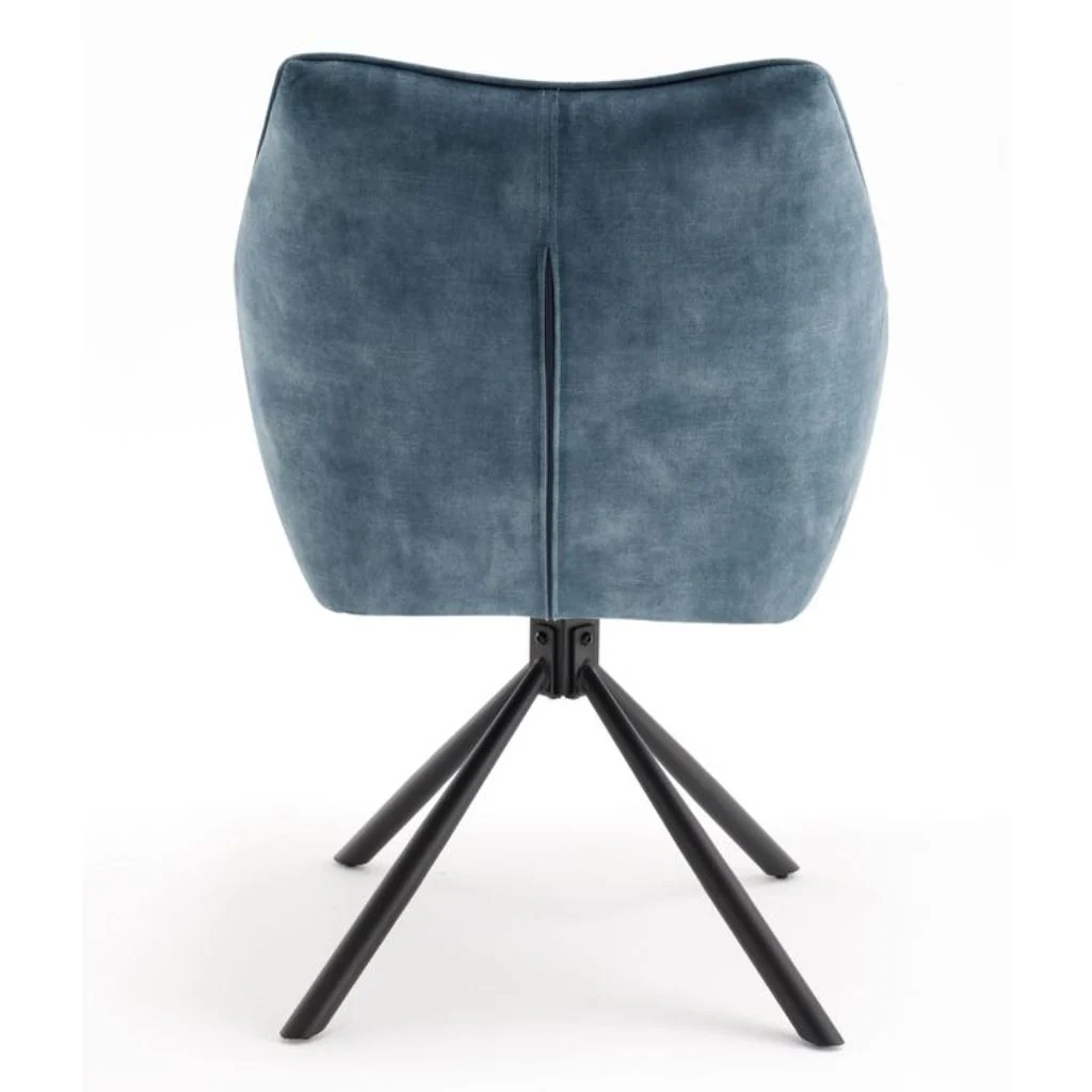Pair of Elmer Blue Dining Chairs by Balmoral - Image 8
