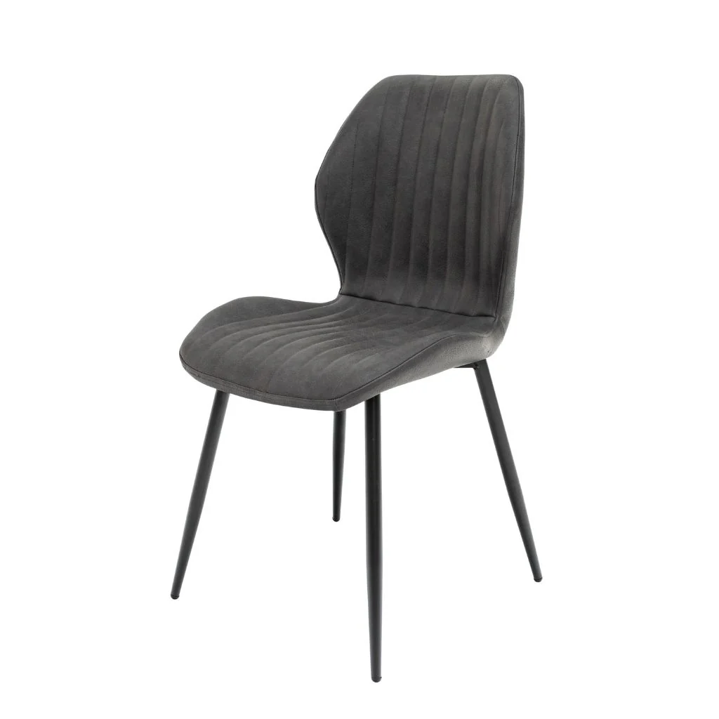 Siena Charcoal PU Dining Chair - Image 2