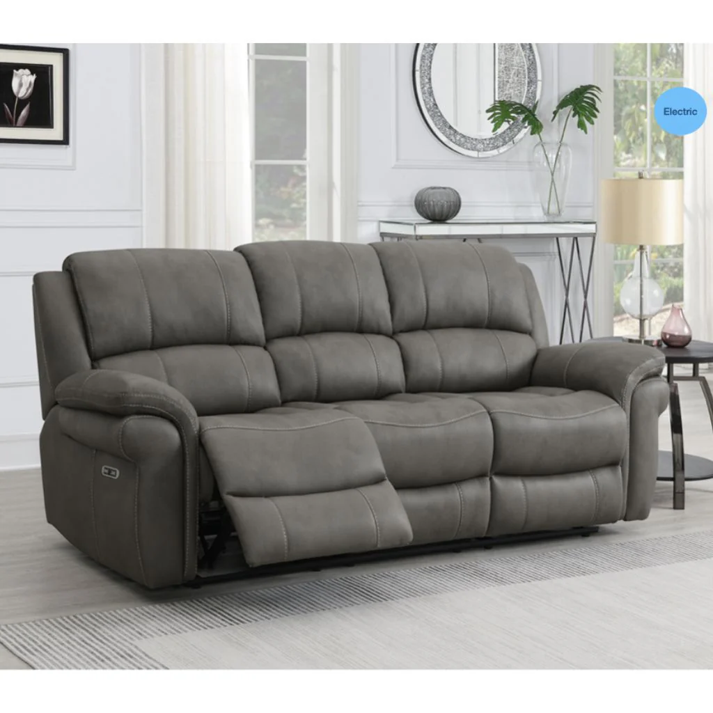 Farnham Ultra Grey Electric Reclining Sofa Range by Annaghmore - Image 4