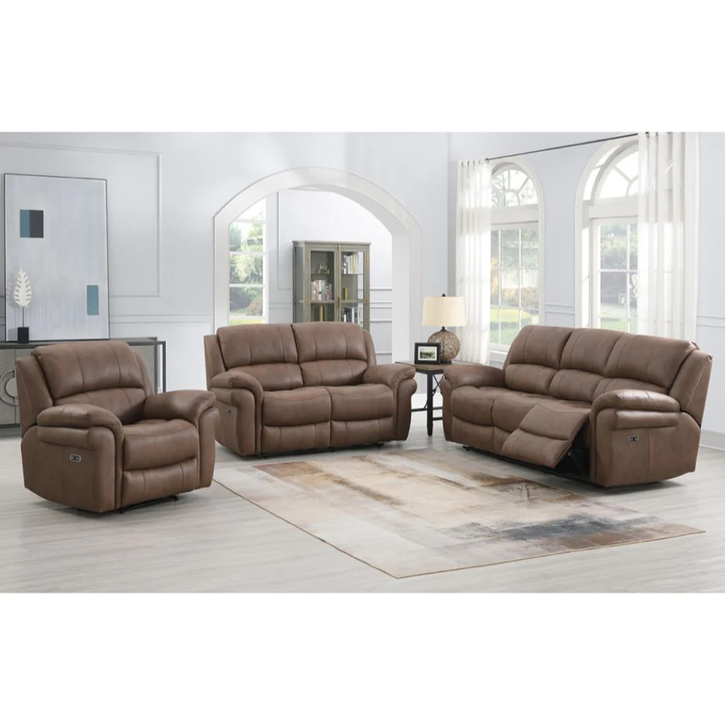 Farnham Ultra Tan Electric Reclining Sofa Range by Annaghmore