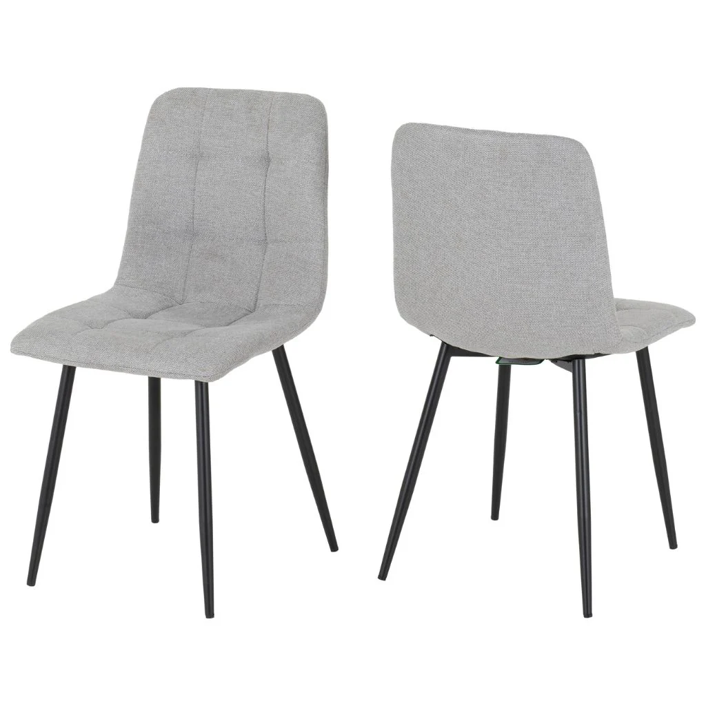Fenton 1.4m Dining Table + 4 Light Grey Chairs by Wholesale - Image 3