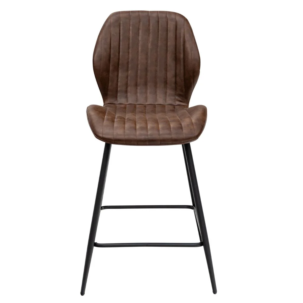Fontini Tan Faux Leather Counter Stool - Image 2