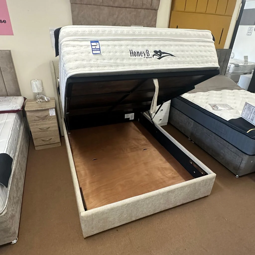 Frida Beige Storage Bedframe by Honey B - Image 2