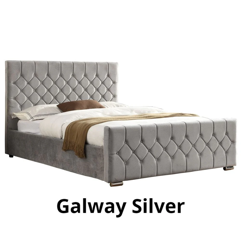 Galway Silver 4ft6 Double Bedframe by GIE