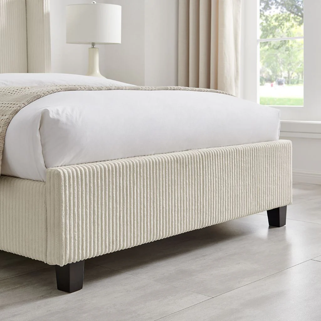 Gemini Natural Cord Fabric Bedframe Range by Limelight - Image 3