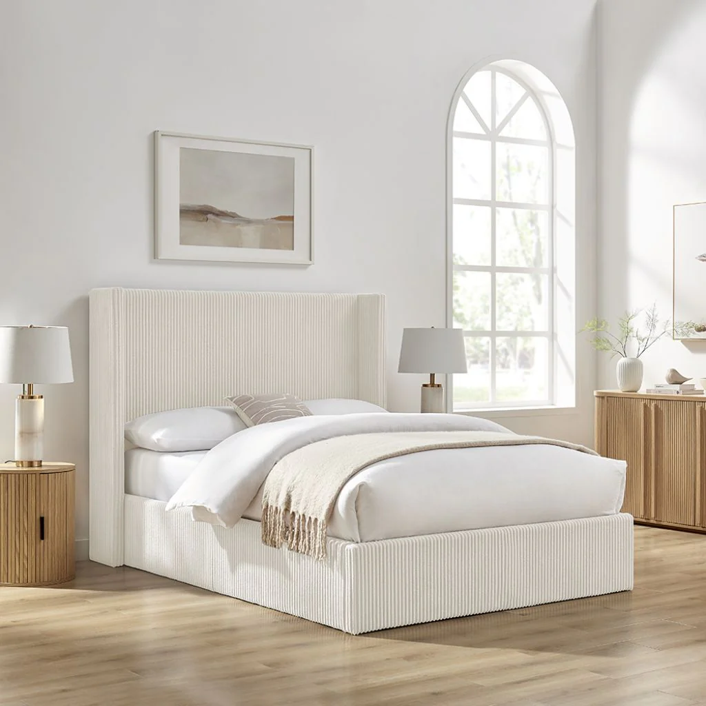 Gemini Natural Cord Fabric Storage Bed Range by Limelight - Image 2