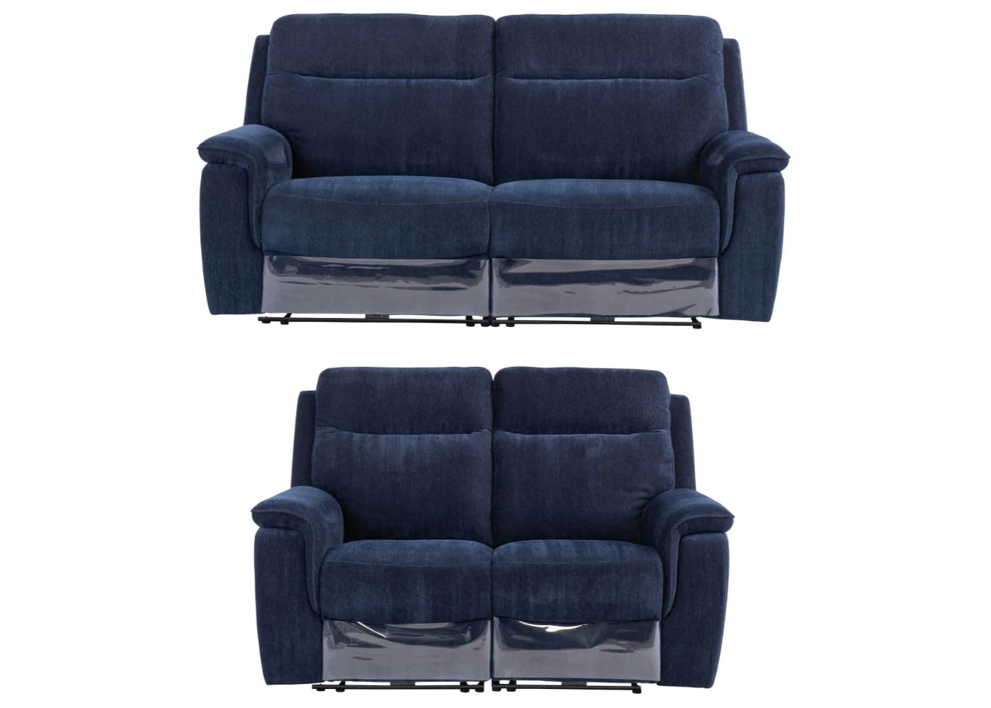 Havarti Fabric Electric Reclining Sofa Range in Blue - Image 12