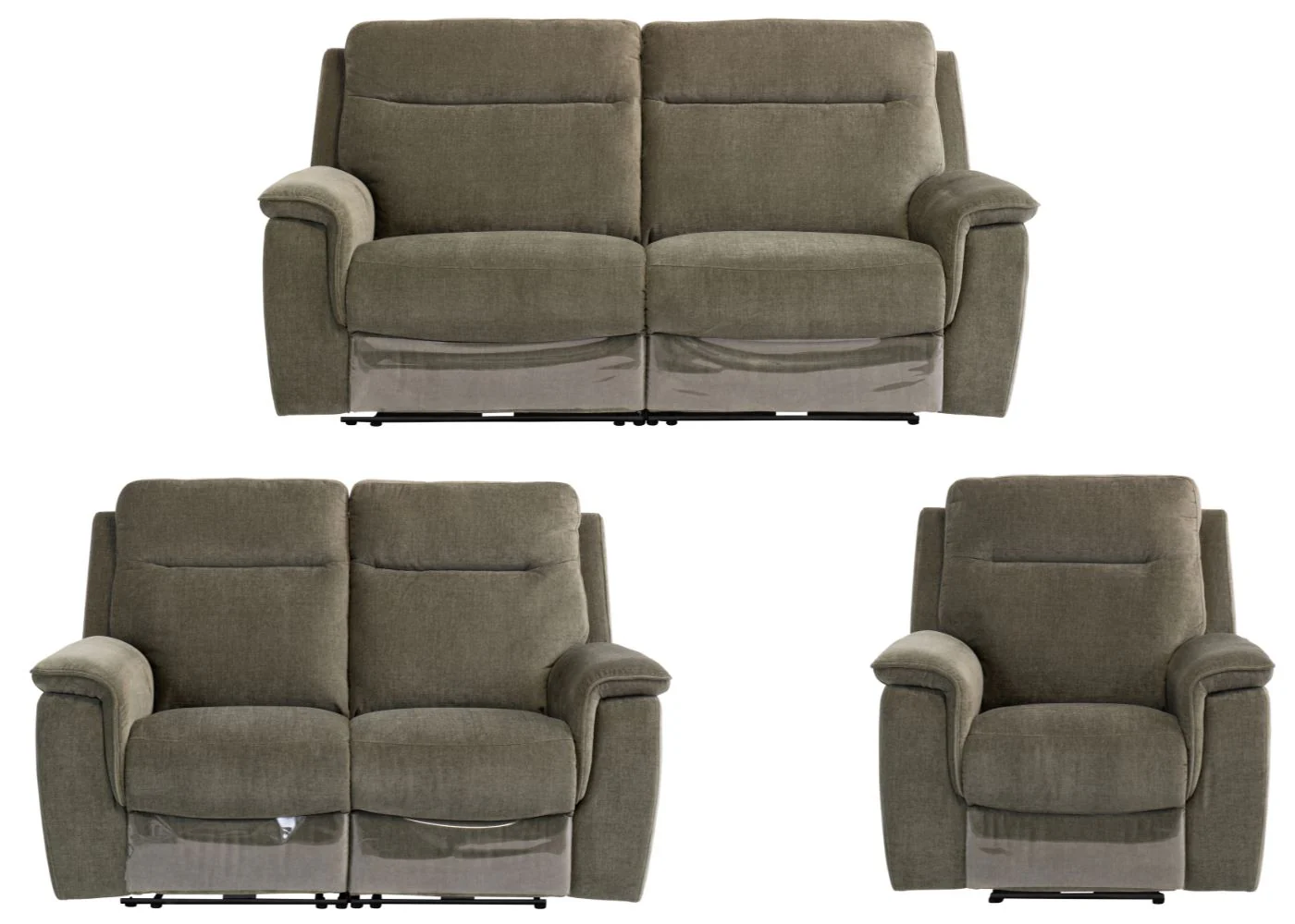 Havarti Fabric Electric Reclining Sofa Range in Green - Image 10