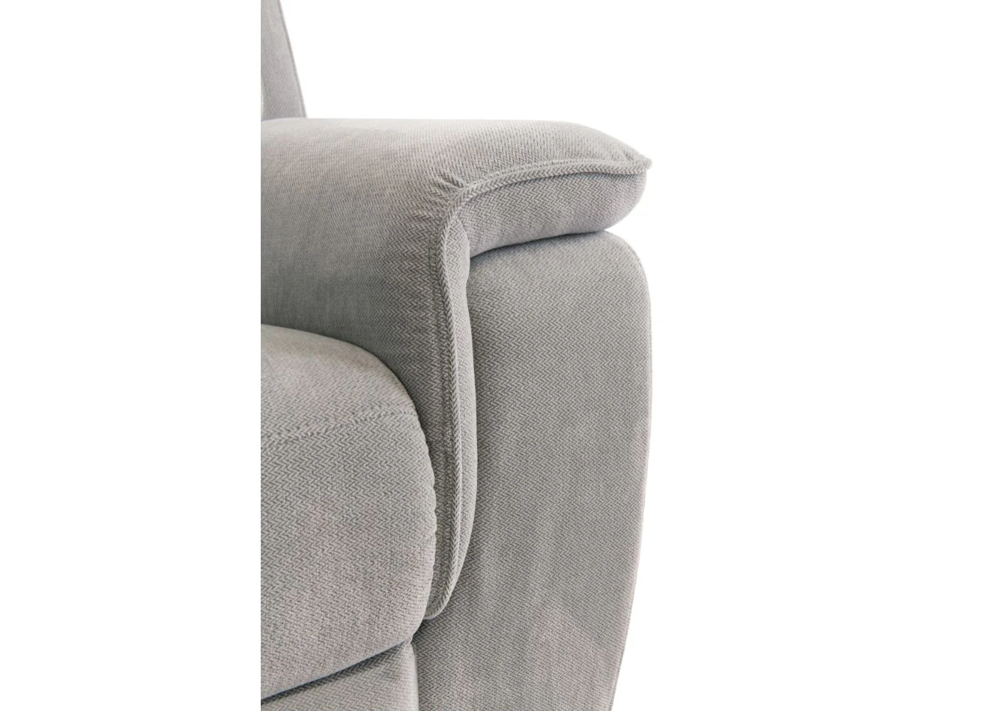 Ashgrove Furnishings Havarti Electric Reclining Sofa in Silver Grey Fabric - Image 13
