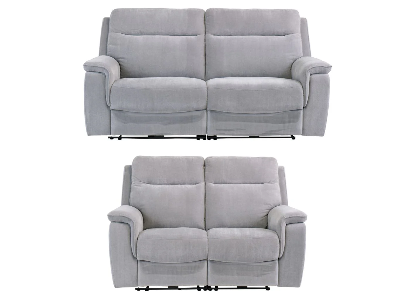 Ashgrove Furnishings Havarti Electric Reclining Sofa in Silver Grey Fabric - Image 17