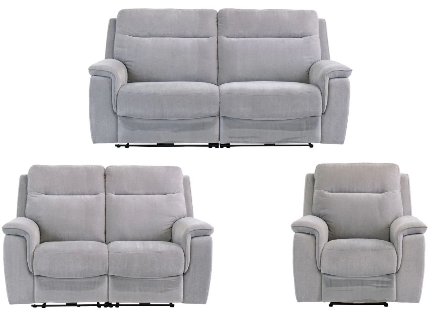Ashgrove Furnishings Havarti Electric Reclining Sofa in Silver Grey Fabric - Image 20