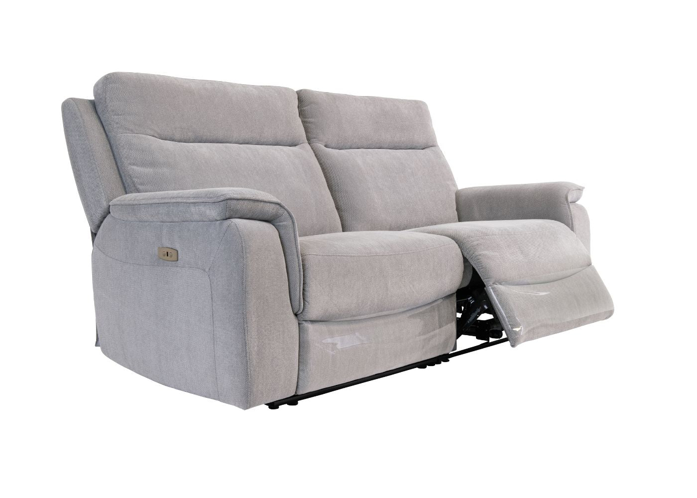Ashgrove Furnishings Havarti Electric Reclining Sofa in Silver Grey Fabric - Image 25