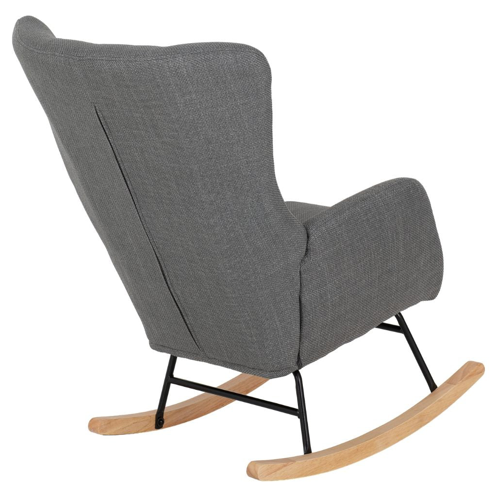 Hayden Dark Grey Fabric Rocking Chair by Wholesale - Image 2