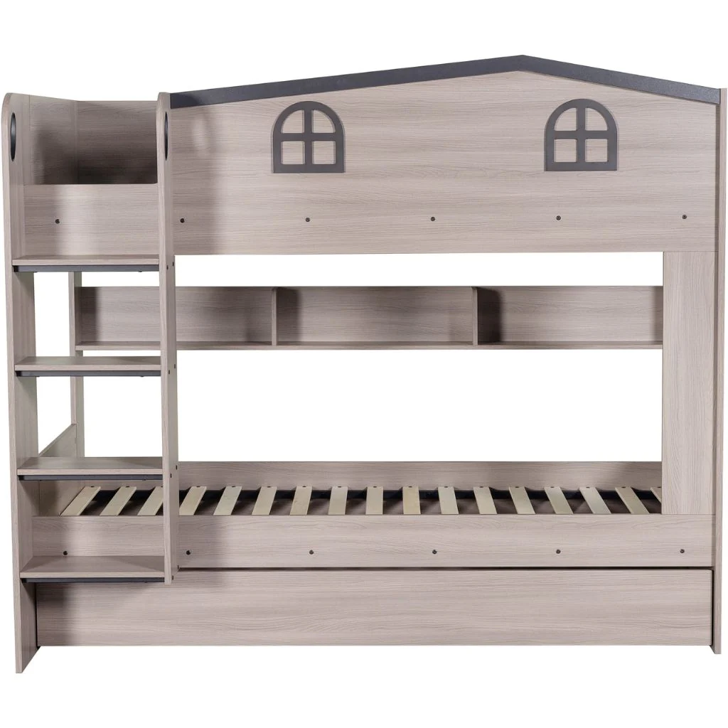 Hector Ash Grey Bunk Bed and Trundle Set by Wholesale - Image 4