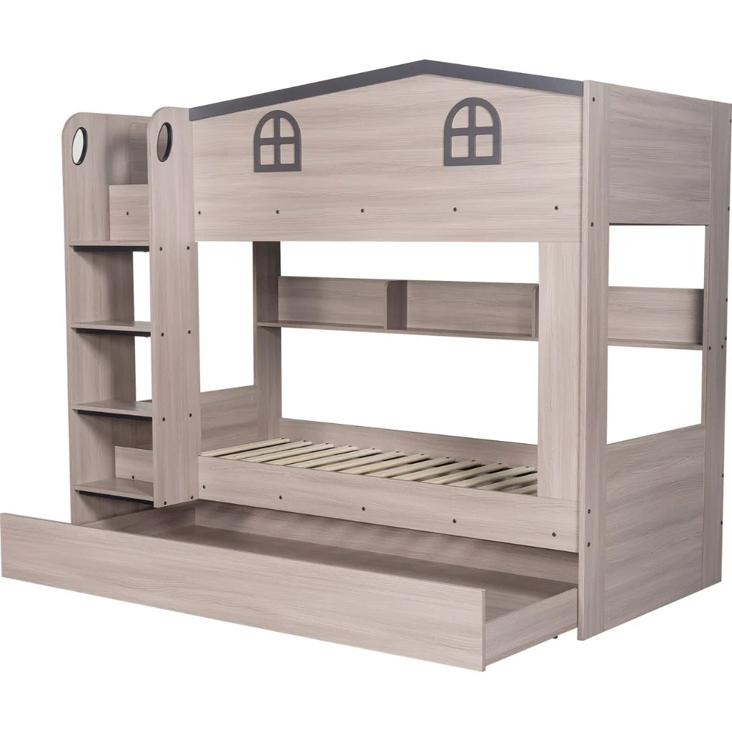 Hector Ash Grey Bunk Bed and Trundle Set by Wholesale - Image 5