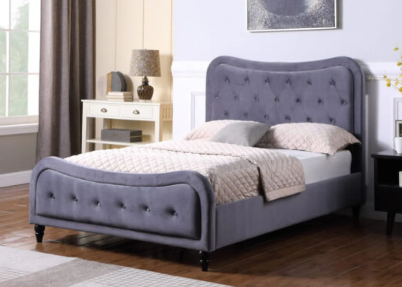 Helena Bedframe Range in Grey by MPD - Image 3