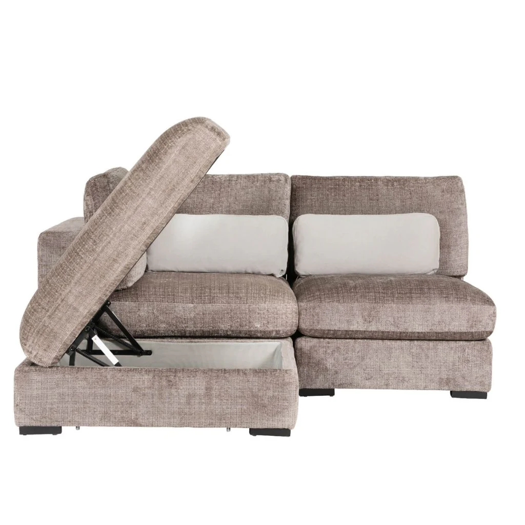 Humphrey Mink 2-Corner-1 with Storage Ottoman by Vida Living - Image 2