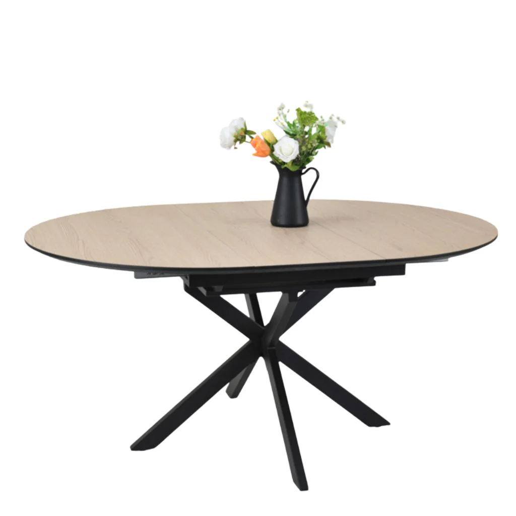 Infiniti 1.2m Round Dune Oak Extending Dining Table by Annaghmore