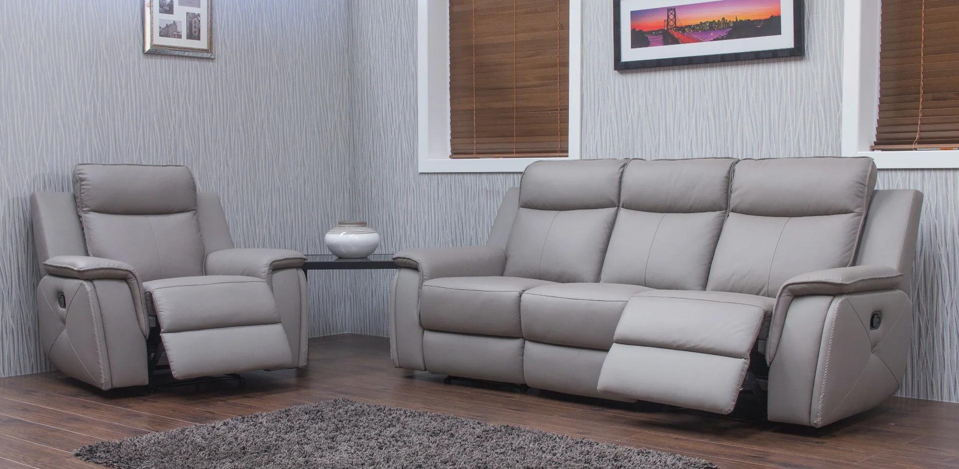 Infiniti Leather Fully Reclining Sofa Range by Sofahouse - Image 24