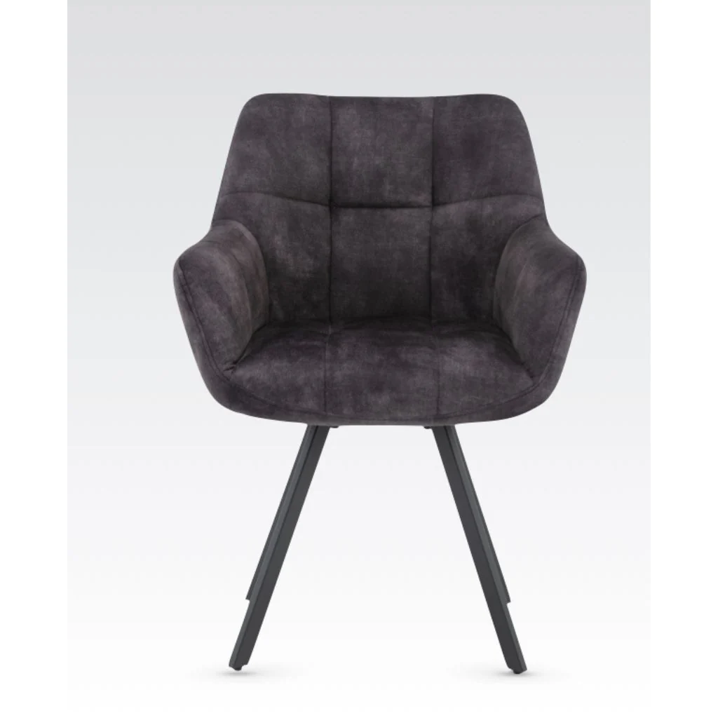 Pair of Jade Charcoal Dining Chairs by Annaghmore - Image 2
